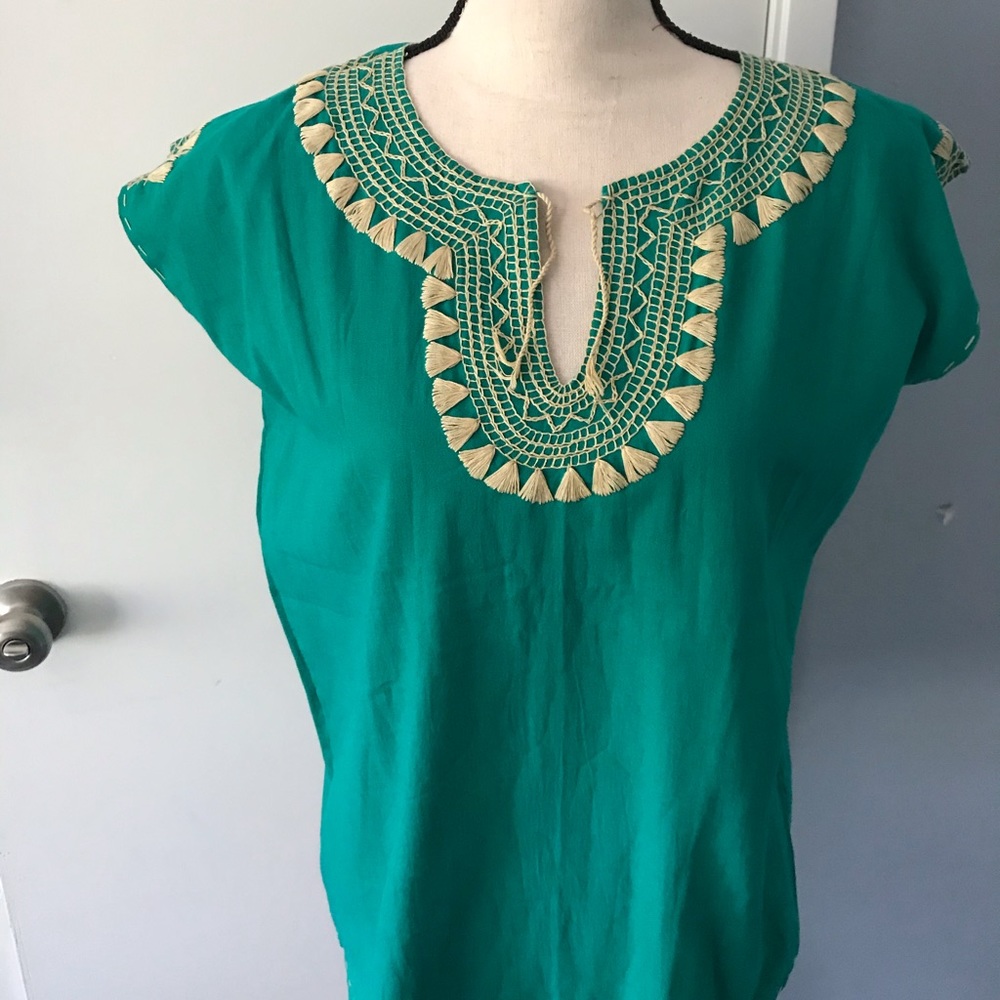 Mexican Embroidered blouse. 100% cotton.